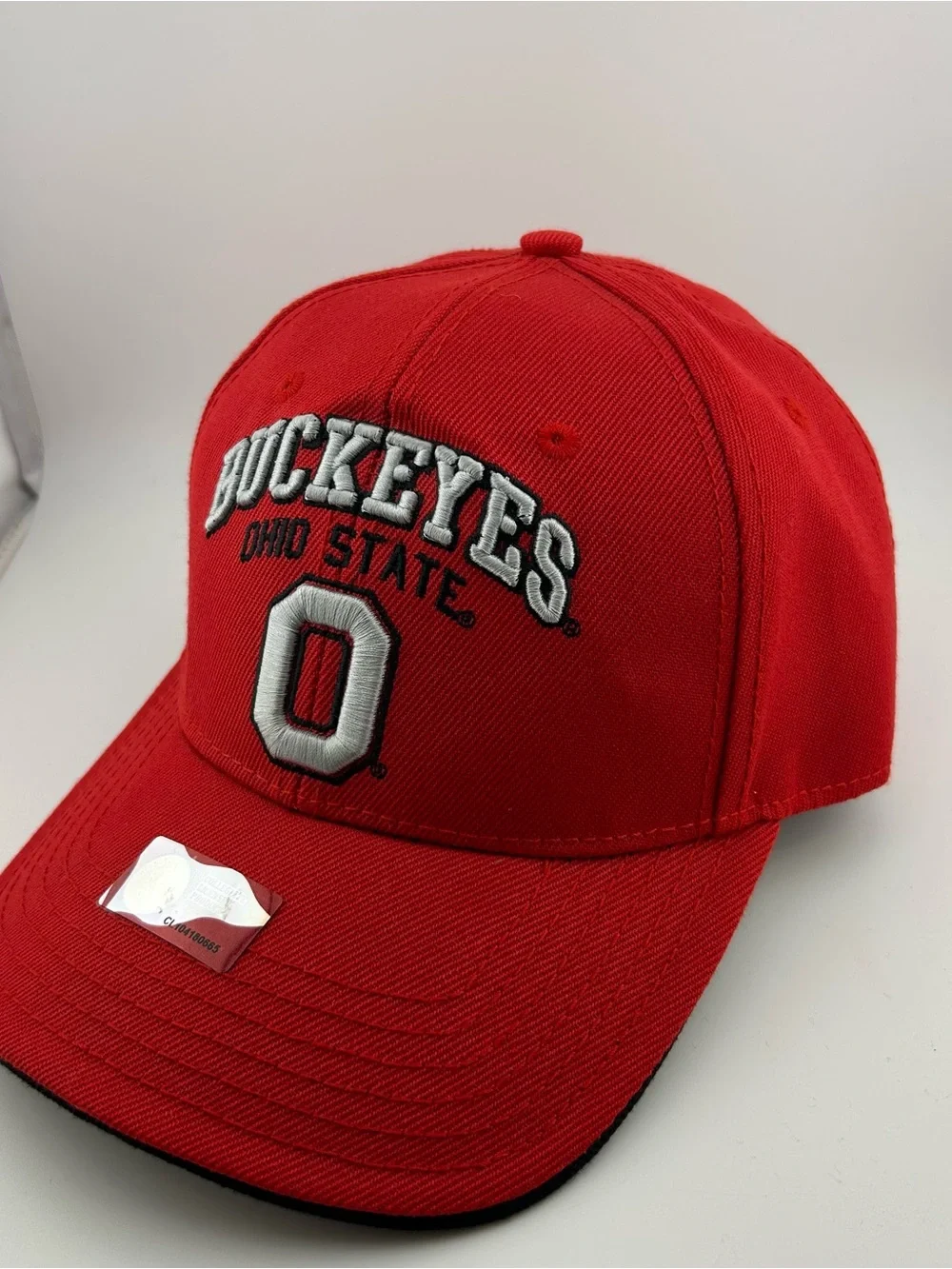 Ohio State Buckeyes Brutus Red Adjustable Hat Cap NCAA OSU Embroidered Football